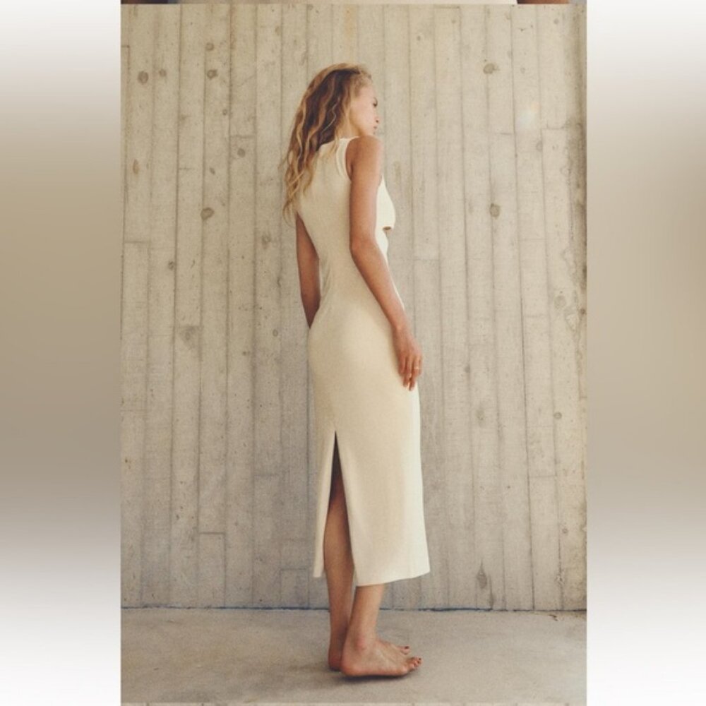 ZARA CONCH SHELL CUT OUT DRESS - Picture 7 of 10